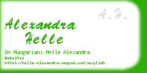 alexandra helle business card